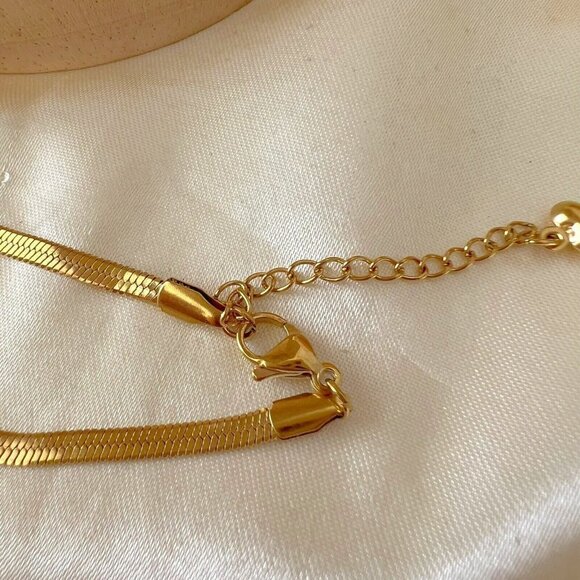 18K Gold Plated green Emerald Necklace SET Stainless Steel womens jewelry green - Picture 10 of 13